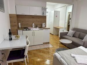 Kuchyň nebo kuchyňský kout v ubytování Top Spot Studio