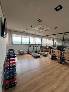 Γυμναστήριο ή/και όργανα γυμναστικής στο Flat Studio Cuiabá NOVO, apartamento1308, Ótima localização +5 φωτογραφίες