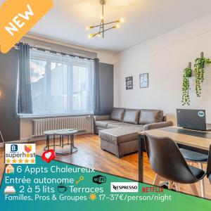 Χώρος καθιστικού στο CATTENOM NEW NOVÝ NOWY НОВИЙ - 3 min Parking, Wi-Fi, Nespresso - Spacieux & serein, idéal pros et familles - Spacious & serene, perfect for pros & families