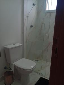 Koupelna v ubytování Avelinos Jequiti