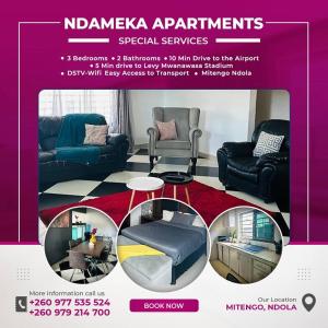 Khu vực ghế ngồi tại Ndameka Apartments