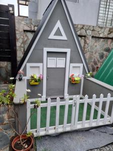 Bygningen som feriehuset ligger i