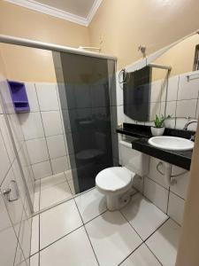 Phòng tắm tại Casa da família