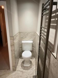 a bathroom with a white toilet in a room at Bishops Keep - A New Unique Town Centre Home in King's Lynn +13 photos