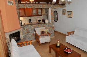Χώρος καθιστικού στο Giotas home near Meteora