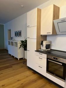 Kuchyň nebo kuchyňský kout v ubytování Auszeit Angermünde