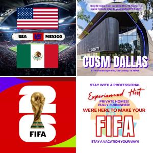 a collage of logos for fifa and the academy awards at Little Elm in Little Elm