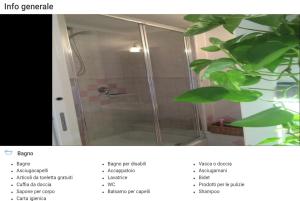a shower with a glass door and a plant at La Roseraie in Battipaglia +42 photos