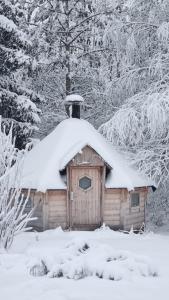 een kleine hut met sneeuw erop bij Do you like peace and silence in Tervola