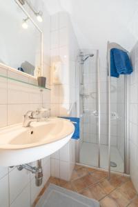 Koupelna v ubytování Landhaus Dajana