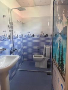 a bathroom with a toilet and a sink at Sedasi Holiday Home in Tangalle