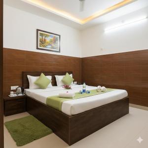 En eller flere senge i et værelse på Rainbow Inn - Opp Azadpur Main Mandi