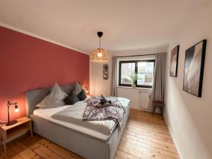 Ένα ή περισσότερα κρεβάτια σε δωμάτιο στο Allgäu Retreat