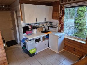 Η κουζίνα ή μικρή κουζίνα στο Toma pirts VIDĒJĀ +21 φωτογραφίες