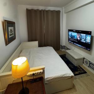 TV a/nebo společenská místnost v ubytování Guest House Monte Abraão