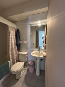 Koupelna v ubytování La mejor vista de cavancha