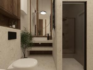 Ένα μπάνιο στο Family & Business Apartments Sienkiewicza Wesoła No 7 Centrum Downtown - PREMIUM SPA - 1 Bedroom with Private Sauna and Jacuzzi