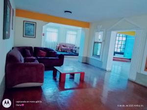 ein Wohnzimmer mit einer Couch und einem Couchtisch in der Unterkunft Golden Spring in San Antonio