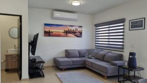 拉巴斯Casa de Las Olas的带沙发和电视的客厅