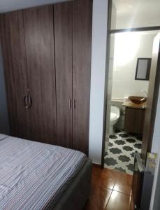 Postel nebo postele na pokoji v ubytování Habitación Piscina Flandes