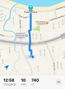a screenshot of a google map with shortcutsktop at Casa aconchegante pertinho da Praia Central in Itapema