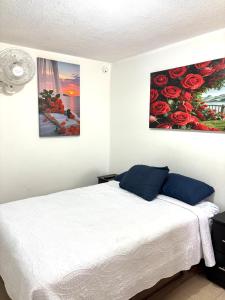 Ένα ή περισσότερα κρεβάτια σε δωμάτιο στο Cómodo departamento 2 cerca del centro de gobierno , CAS, Consulado , CRIT