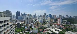 a view of a city with tall buildings at Stylish New Condo in NANA in Bang Kapi