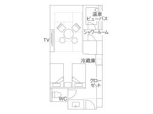 a drawing of a floor plan of a house at Karuizawa Marriott Hotel in Karuizawa +57 photos