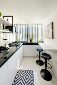 Η κουζίνα ή μικρή κουζίνα στο Alojamiento con Vista Y Salida al Mar