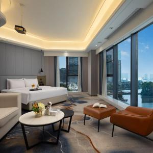 Гостиная зона в PHIREN Hotel West Meixi Lake Metro Station, Changsha