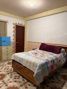 a bedroom with a bed and a dresser at Departamento Nuevo Céntrico Las Marías 1 in Saltillo