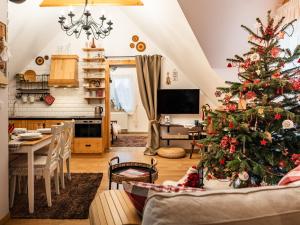 TV a/nebo společenská místnost v ubytování Apartament U Moniki