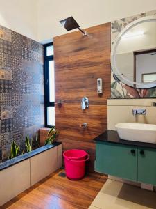 Phòng tắm tại Hill Brown Resort