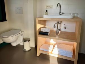 B&B Huis Billiet في بروج: حمام مع حوض ومرحاض +21 صورة