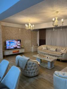 TV a/nebo společenská místnost v ubytování Prilep luxury home in the city centre