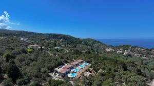 an aerial view of a resort on a mountain at Ionian Harmony in Tsoukaladhes