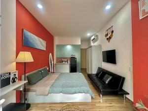 Телевизор и/или развлекательный центр в Taibo-house