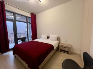 Postel nebo postele na pokoji v ubytování Apartment 33, Dilijan + 6 fotografií