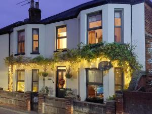 Bygningen som feriehuset ligger i