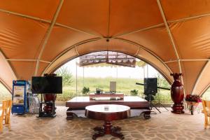 Μια τηλεόραση ή/και κέντρο ψυχαγωγίας στο Danny Glamping Farm