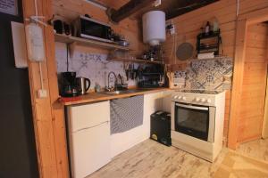 Kuchyň nebo kuchyňský kout v ubytování Farmers Shed