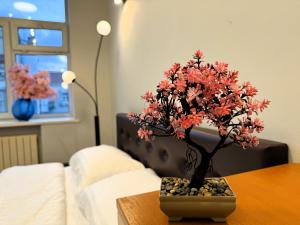 Posezení v ubytování Kyiv Sakura Apartment