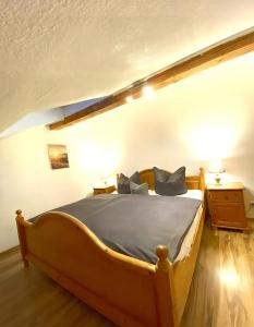 Postel nebo postele na pokoji v ubytování Fowo- Mangfalltal Weihnachtszauber