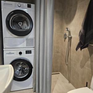 Koupelna v ubytování Buto nuoma Žemaitės gatvėje