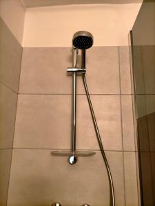 グレウー・レ・バンにあるStudio Le Provence 2 étoiles tout équipé, wifi, parkingの浴室のシャワーヘッド付きシャワー