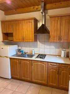 Η κουζίνα ή μικρή κουζίνα στο Gospodarstwo Agroturystyczne nad jeziorem MM Piotrowscy