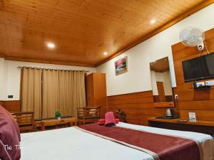 TV a/nebo společenská místnost v ubytování 3 BH Apartment with Huge living area and with private balcony and open area By The Tikker