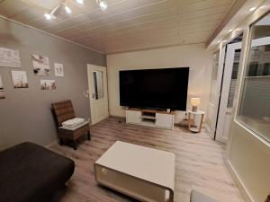 Μια τηλεόραση ή/και κέντρο ψυχαγωγίας στο Ferienwohnung "Doro" in Ochtrup
