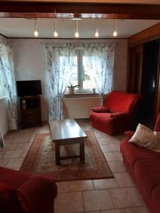 Χώρος καθιστικού στο Gîte des Tourtereaux proche Europapark et Rulantica