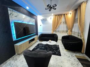 Χώρος καθιστικού στο Mags Residence